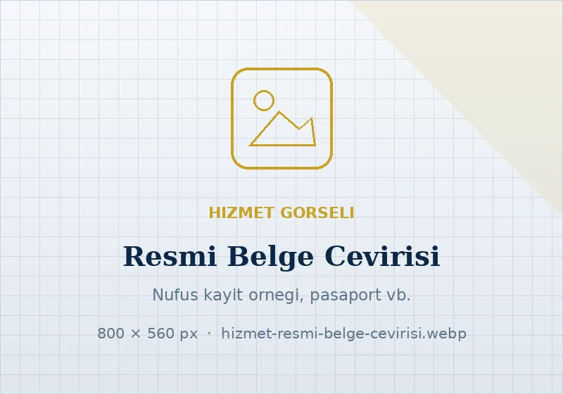 Resmî Belge Çevirisi hizmeti