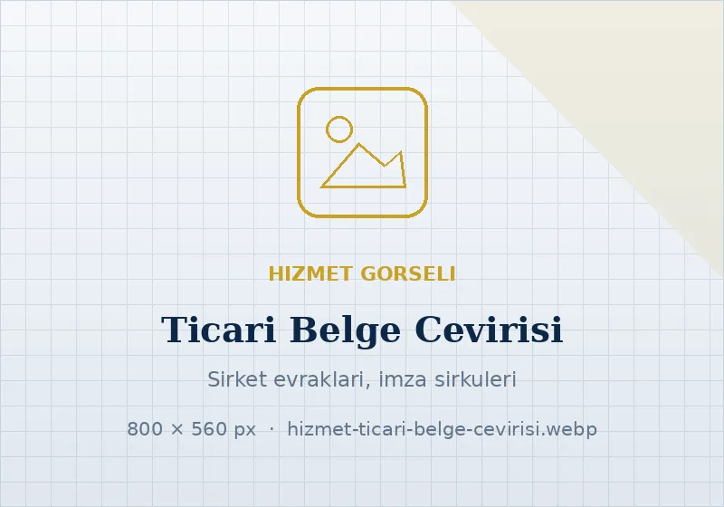 Ticari Belge Çevirisi hizmeti