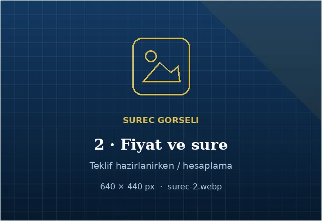 Fiyat ve süre bildirimi
